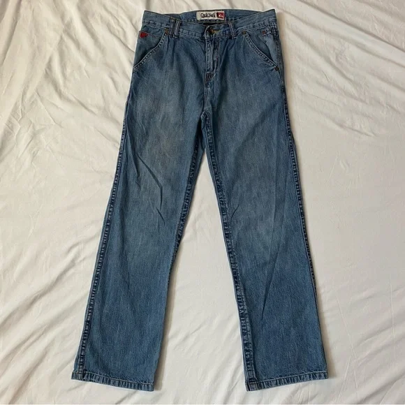 VTG 00s Quiksilver Men's Blue Jeans, QuikJean, 29x29, Relaxed Straight Leg - Picture 3 of 9